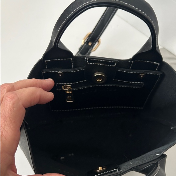 Louenhide Vegan Leather Sleek Black Crossbody Bag Minimalist Quiet Luxury Boho - Picture 13 of 17